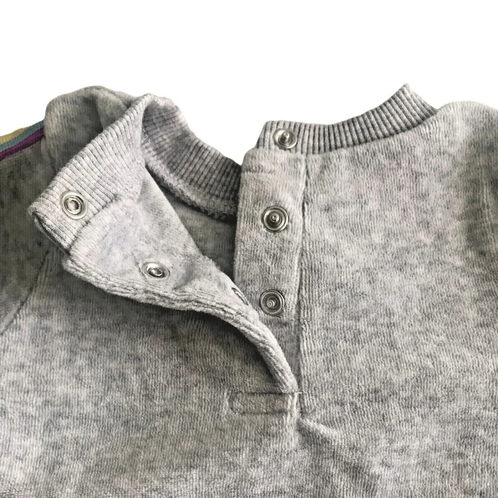 Juicy Couture Baby Girls Gray Long Sleeve Coverall – 3/6M – Rhinestone Logo